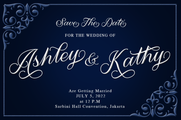 Meighan Script Font PNG with transparent background - Preview 1