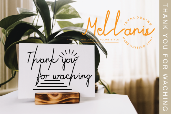 Mellanis Font PNG with transparent background - Preview 4