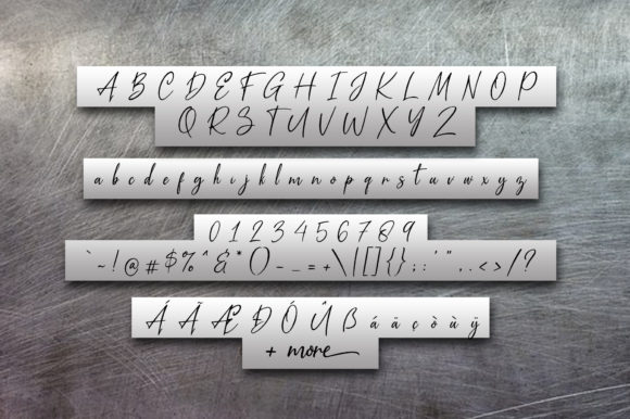 Metal Pen Script Font PNG with transparent background - Preview 5
