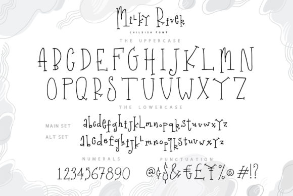 Milky River Font Font PNG with transparent background - Preview 1