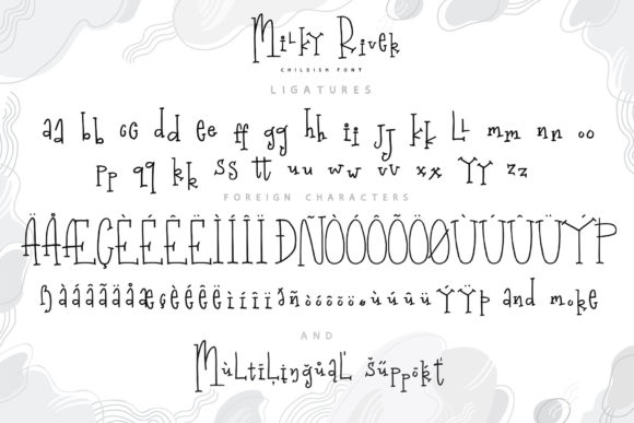 Milky River Font Font PNG with transparent background - Preview 2