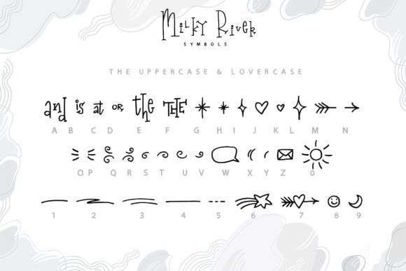 Milky River Font Font PNG with transparent background - Preview 3