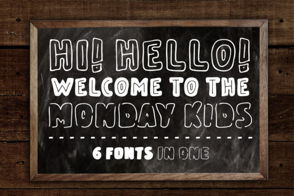 Monday Kids Family Font PNG with transparent background - Preview 1