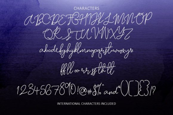 Moonlight Sailing Script Font PNG with transparent background - Preview 1