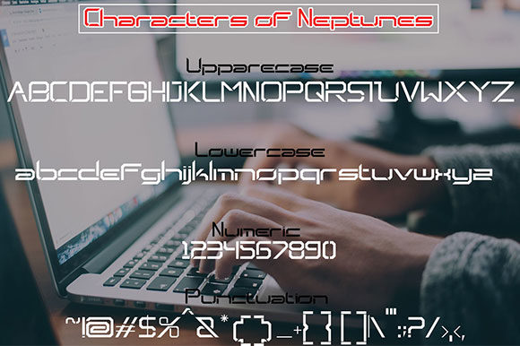 Neptunes Font PNG with transparent background - Preview 1