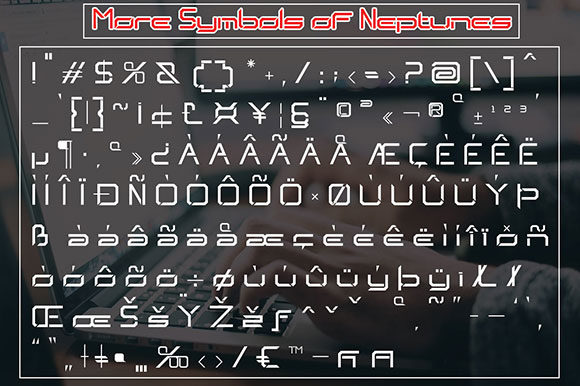 Neptunes Font PNG with transparent background - Preview 2