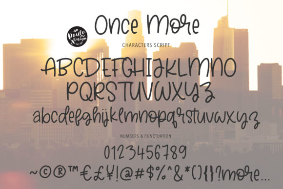Once More Font font preview - 6
