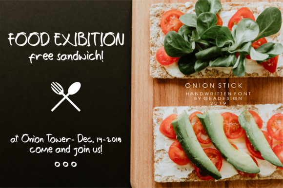 Onion Stick Font font preview - 2