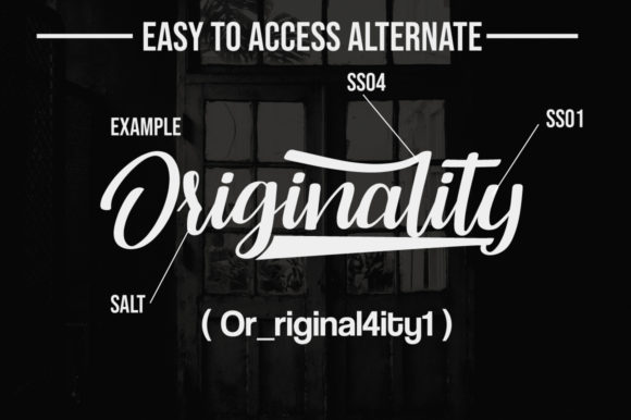 Originality Script Font PNG with transparent background - Preview 1