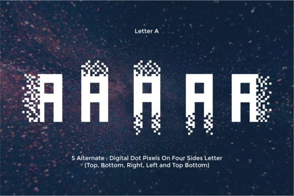 Pixel Bit Typeface Font PNG with transparent background - Preview 2
