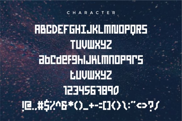 Pixel Bit Typeface Font PNG with transparent background - Preview 3