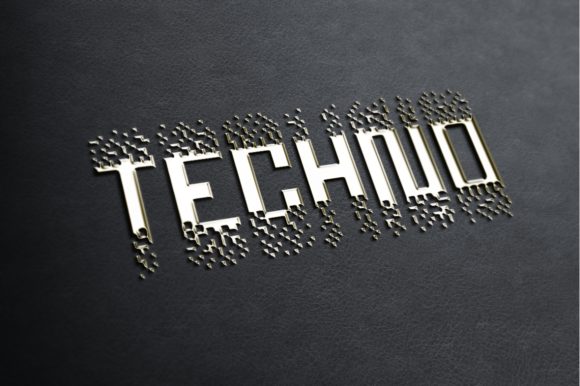 Pixel Bit Typeface Font PNG with transparent background - Preview 5
