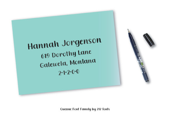 Queenie Serif Font PNG with transparent background - Preview 2