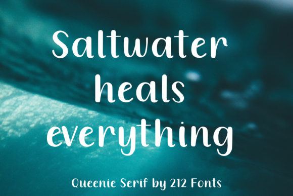 Queenie Serif Font PNG with transparent background - Preview 3