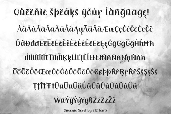 Queenie Serif Font PNG with transparent background - Preview 4