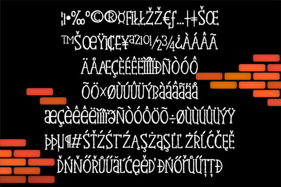 Quitch Brick Font PNG with transparent background - Preview 2