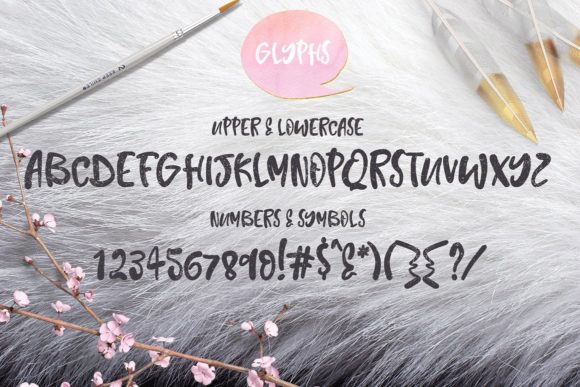 Rabbit Fur Font PNG with transparent background - Preview 1