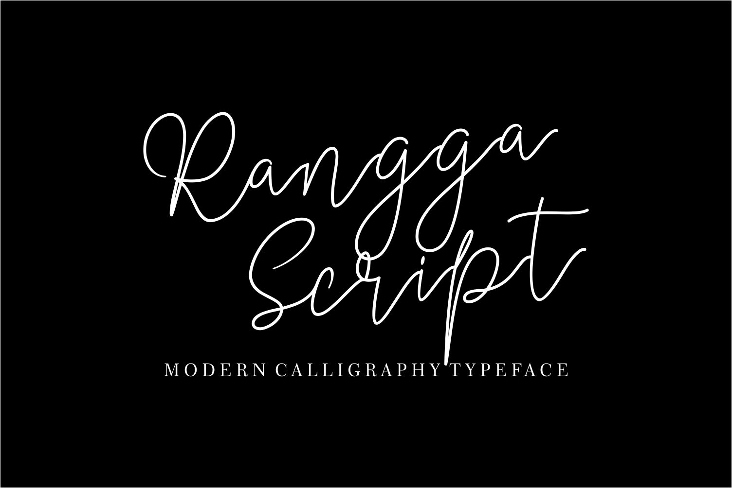Rangga Script preview, bold expressive script