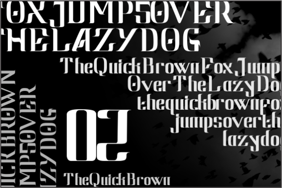 Raven Font font preview - 6