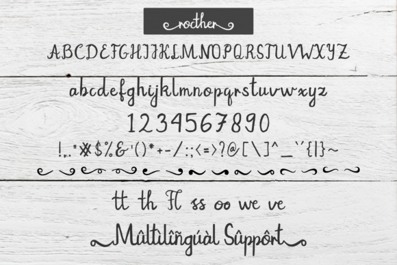 Rocther Script Font PNG with transparent background - Preview 4