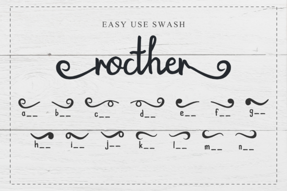 Rocther Script Font PNG with transparent background - Preview 5