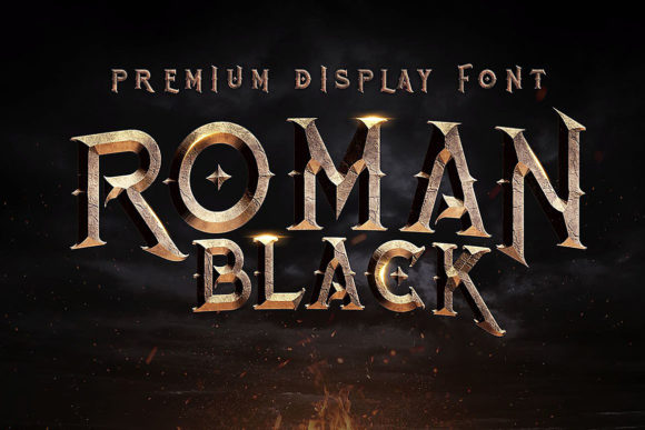 Roman Black Family Font PNG with transparent background - Preview 1