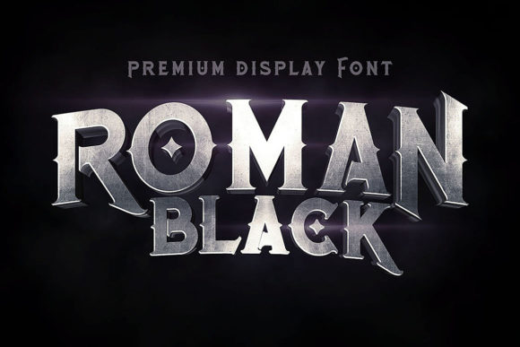 Roman Black Family Font PNG with transparent background - Preview 4