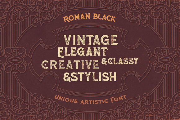 Roman Black Family Font PNG with transparent background - Preview 5