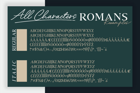 Romans Rexamples Duo Font PNG with transparent background - Preview 5