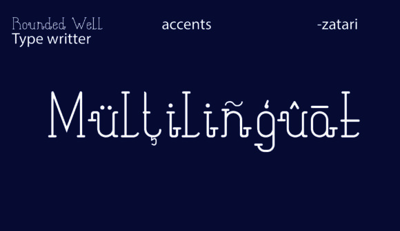 Rounded Well Font PNG with transparent background - Preview 1