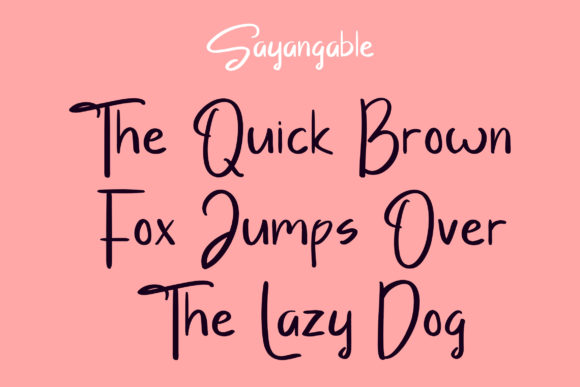 Sayangable Font font preview - 4