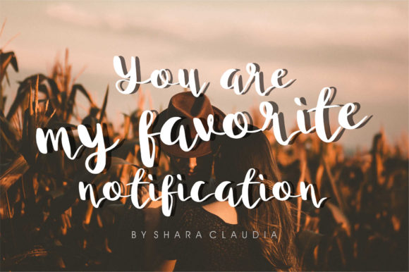 Shara Claudia Font PNG with transparent background - Preview 3
