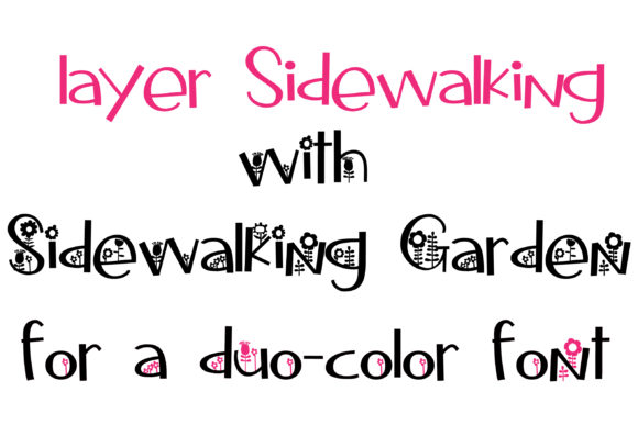 Sidewalking Duo Font PNG with transparent background - Preview 1