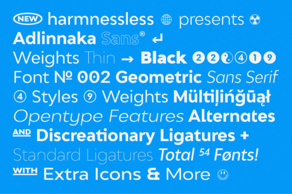Adlinnaka Family Font - Preview 1
