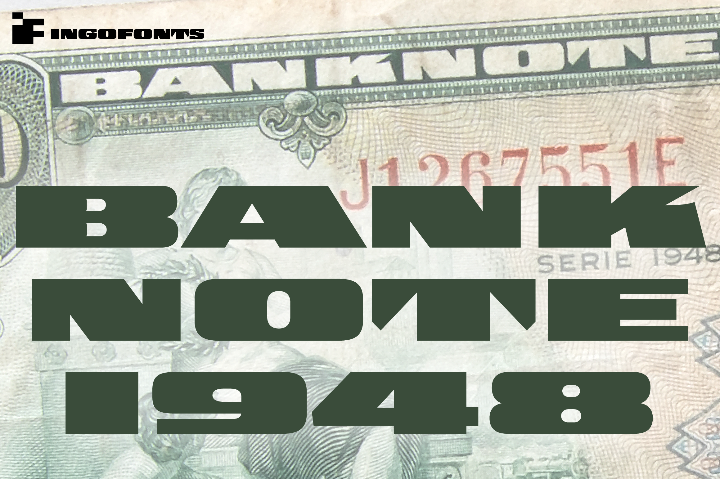 Banknote 1948 Font by ingoFonts · Creative Fabrica
