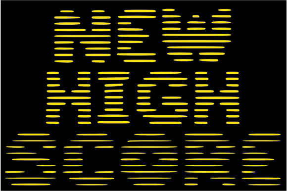 Big Pixel Horizontal Font PNG with transparent background - Preview 5