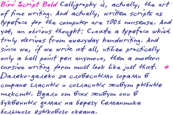 Biró Script Font - Preview 5
