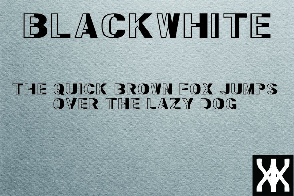 BlackWhite Font - Preview 3