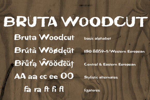 Bruta Woodcut Font - Preview 4