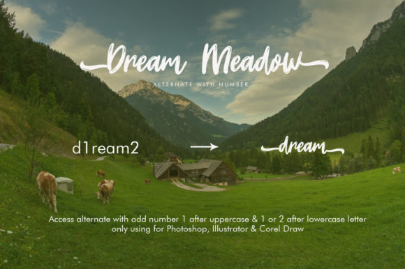 Dream Meadow Font PNG with transparent background - Preview 5