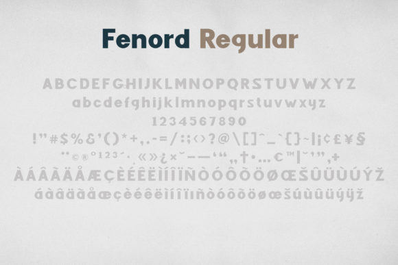 Fenord Font - Preview 2