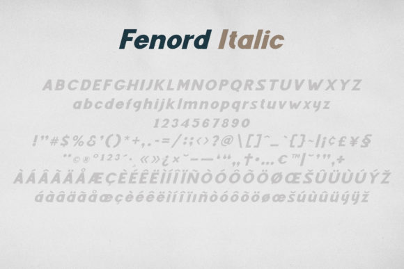 Fenord Font - Preview 3