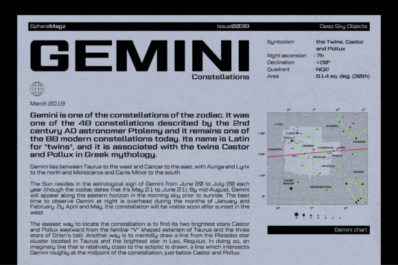 Gemini Cluster - Expanded Fonts Font - Preview 5