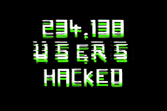 Glitch Simple Font PNG with transparent background - Preview 2