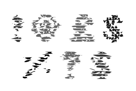 Glitch Smasher Font PNG with transparent background - Preview 1
