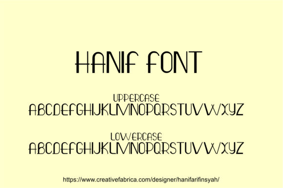 Hanif Font - Preview 1