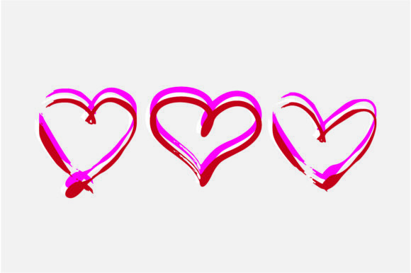 BM Graphics - Hearts Font font preview - 2
