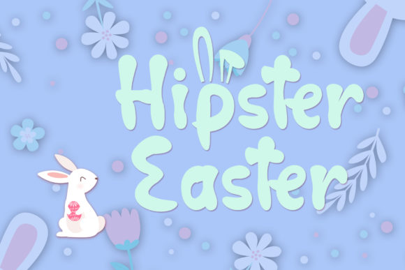 Hop Hop Bunny Font PNG with transparent background - Preview 2
