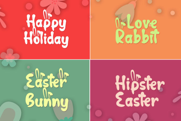 Hop Hop Bunny Font PNG with transparent background - Preview 3