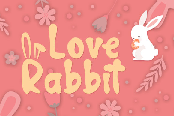 Hop Hop Bunny Font PNG with transparent background - Preview 4